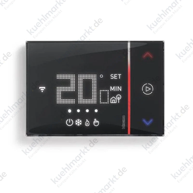 Bticino Smarther 2 Wlan Unterputz-Thermostat Schwarz 230V SXG8002