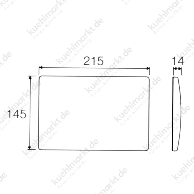 Valsir Kontrollplatte für Spülkästen aus ABS 215x145 mm Weiß VS0871401