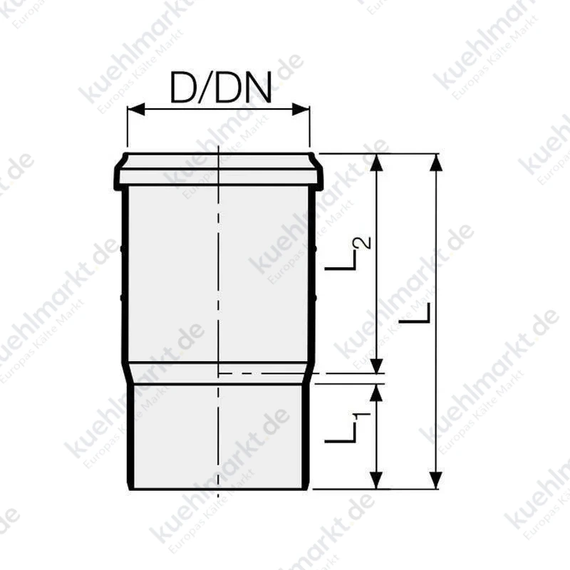 Valsir PP3 Rohr Dreifachtiefe für PP-Rohre D 75 mm VS0531005