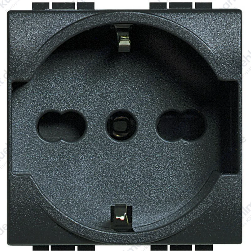 Bticino Schuko-Steckdose 2P+E 16A 250V Anthrazit L4140/16