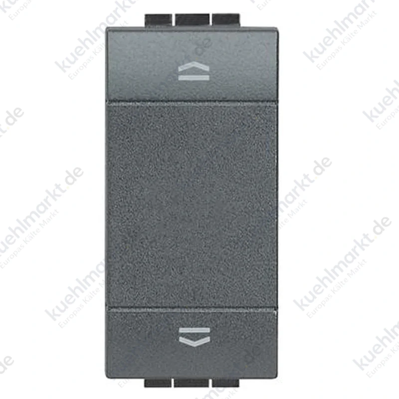 Bticino Livinglight Doppelschaltknopf 1-0-2 anthrazit L4027N
