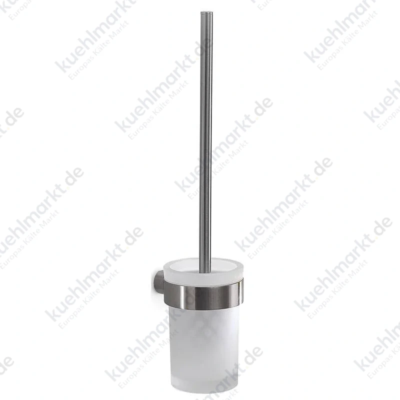 Gedy Pirenei WC-Bürstenhalter Wandmontage gebürstetem Stahl Glas PI33-38