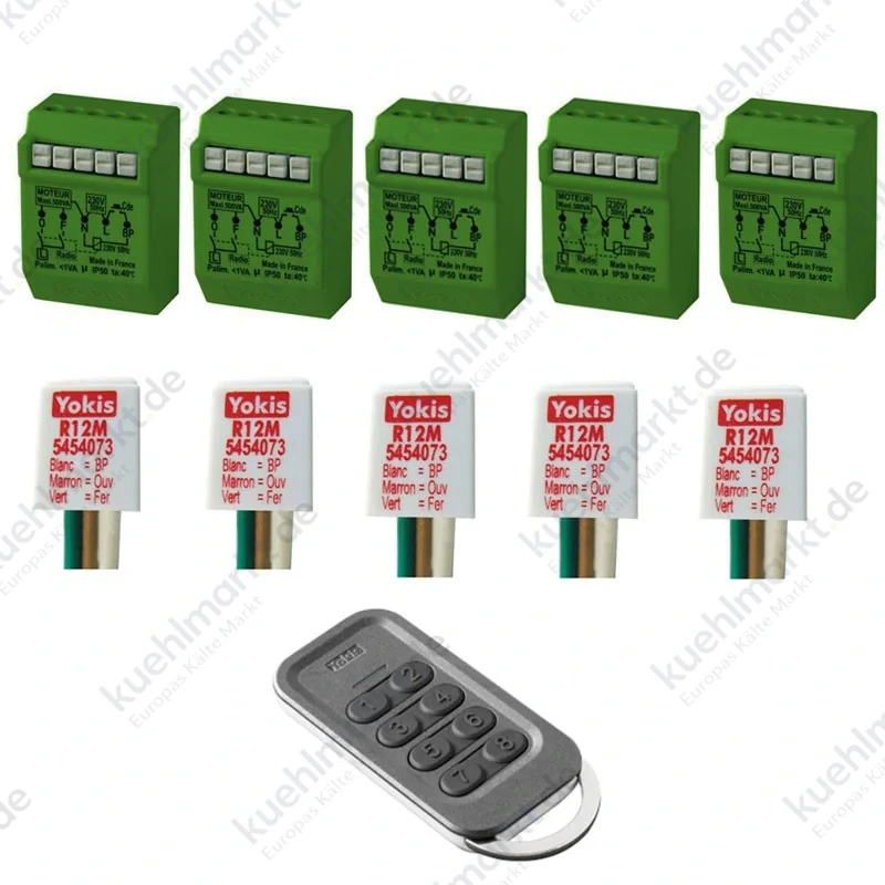 Automatisierungskit für 5 Yokis Urmet Rollläden über Radio Power