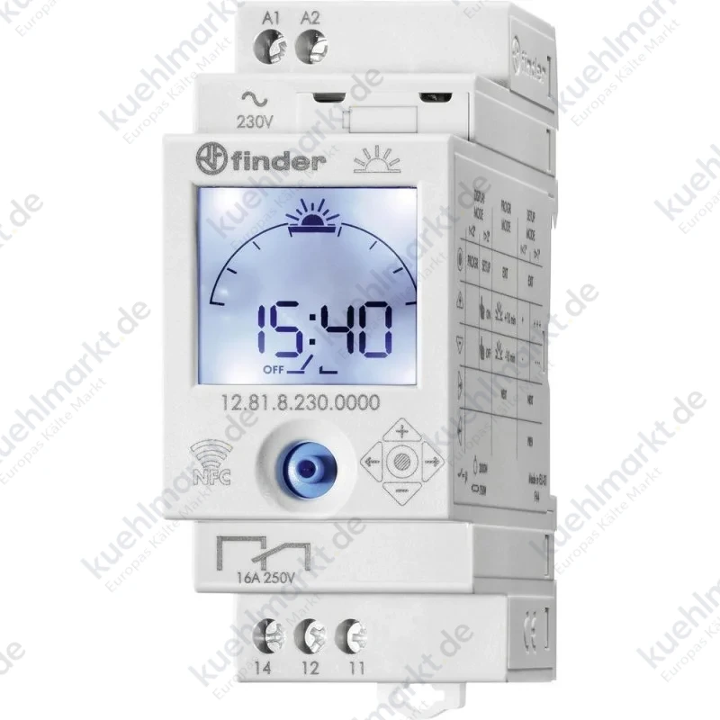 Finder astronomische Zeitschaltuhr NFC 1 Kontakt 12.81.8.230