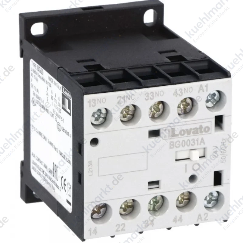 Lovato Mini-Schützspule AC-24V 3NO UND 1NC 11BG0031A024