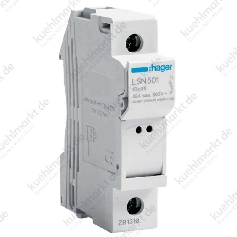 Hager 32A 1-poliger Sicherungstrenner 10,3X38 1 Modul LSN501