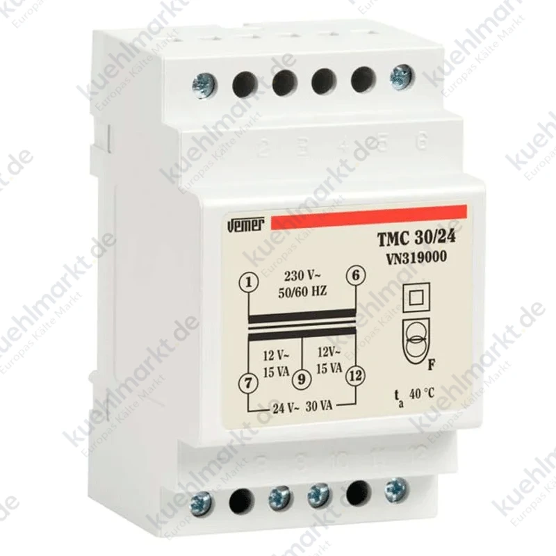 Vemer TMC 30VA 230/12/24V 3 Module Transformator VN319000