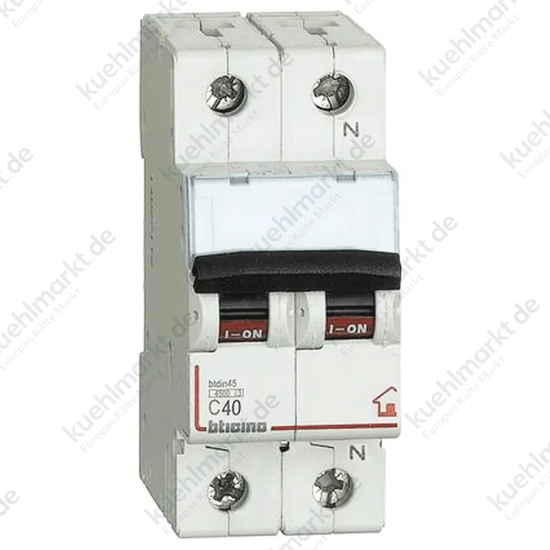 Bticino LS-Schalter 40A 1P+N 4,5 KA Klasse C 2M FC810NC40