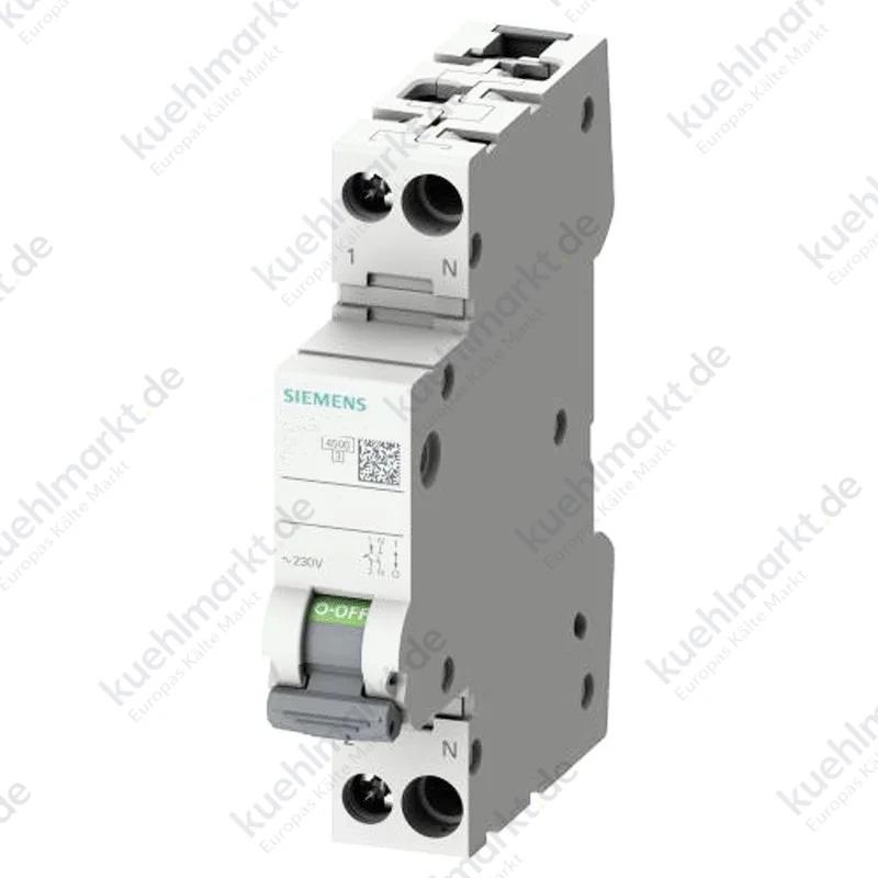 Leistungsschalter Siemens 25A 1P+N, 4,5 KA, kurven C 1 Modul 5SL30257
