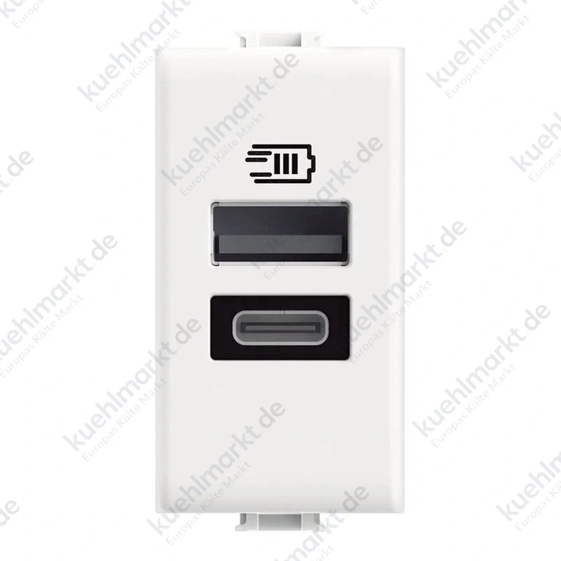 Bticino Matix 15W 2 Port USB Steckdose Typ A/C AM4191AC