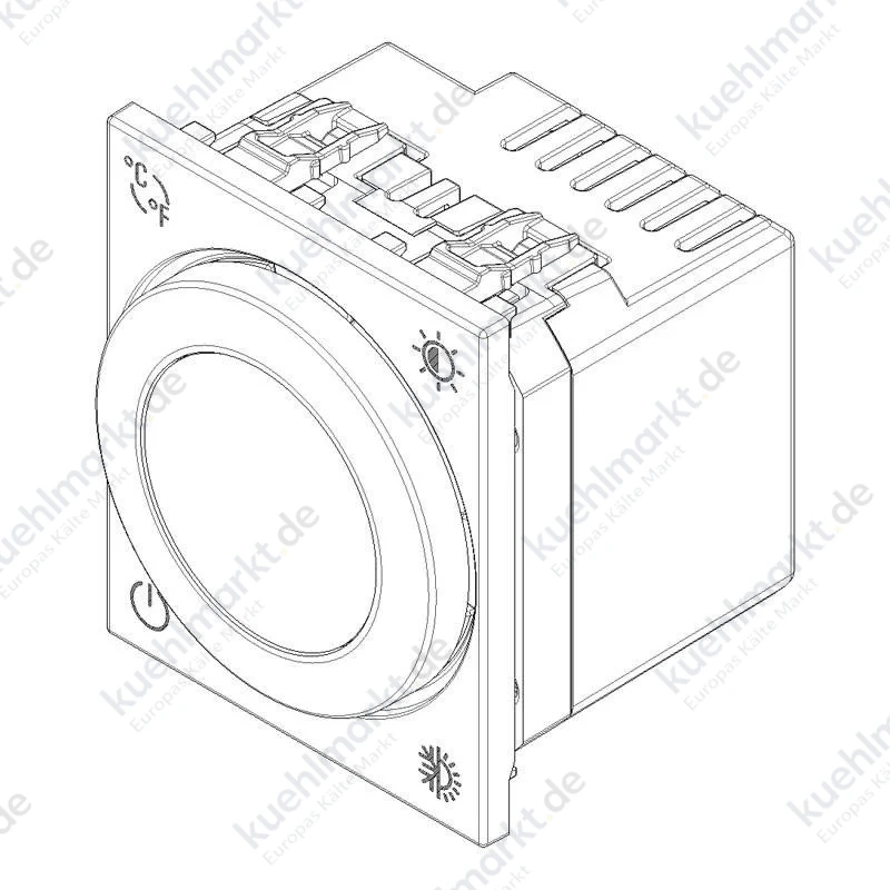 Vimar Linea IoT 2 Module Drehregler-Thermostat schwarz 30810.G