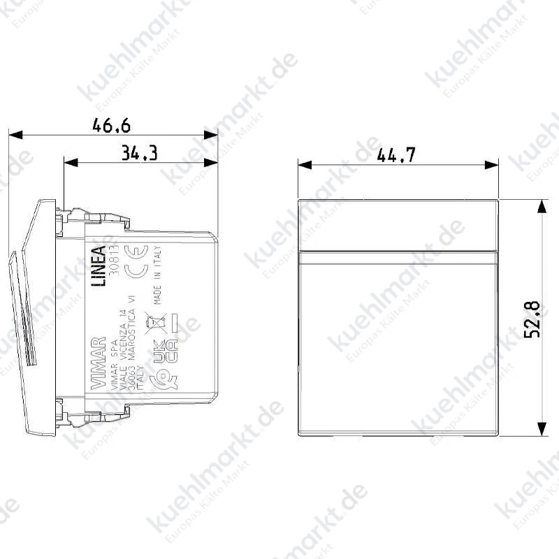 Vimar Linea NFC/RFID Smart Badge-Leser Weiß 30813.B