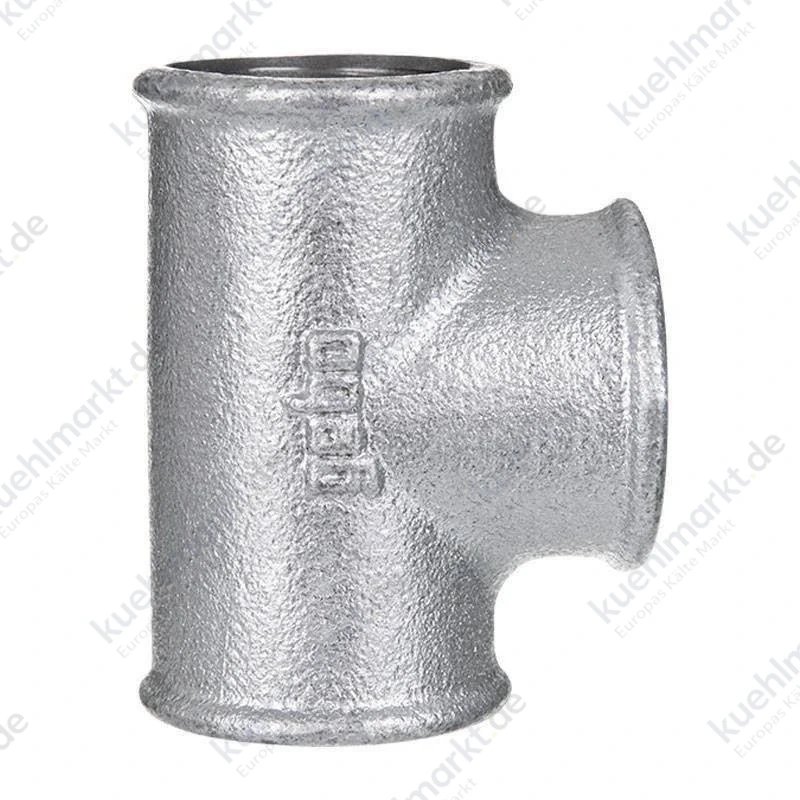 Gebo T-Stück 90 Grad aus Gusseisen für Rohre 2 1/2 x 1 1/2 Zoll 130-47G