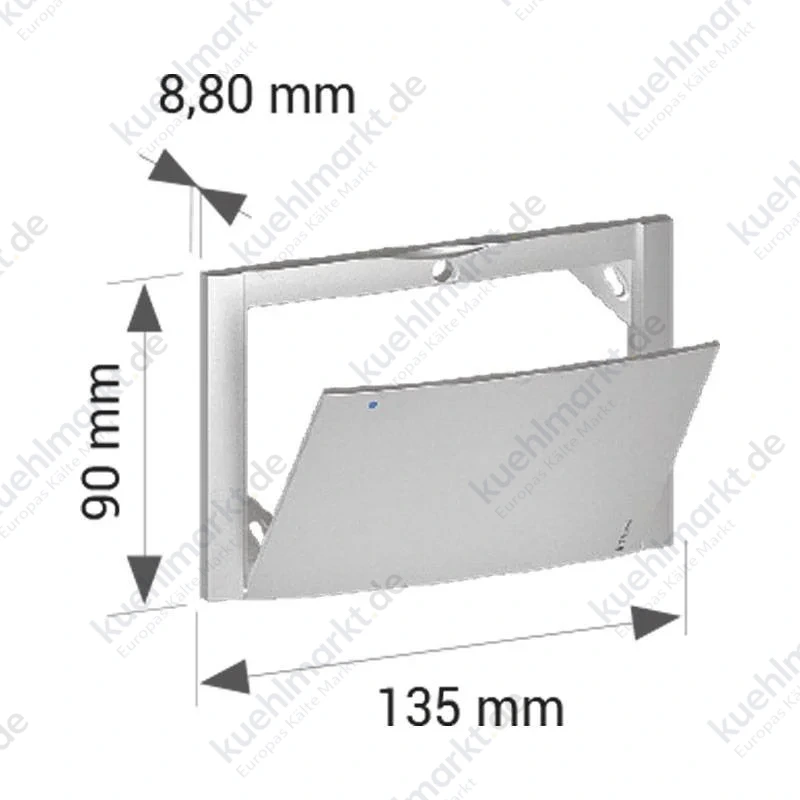 Teco Abdeckplatte für Verteiler K4.0/4.1/4.2/4E 135X90 glänzend verchromt KPLB0301M00
