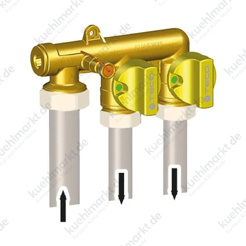 Teco Gasverteiler K2.2 Multi-Abschaltung 2 Wege 3/4 K202CC10100