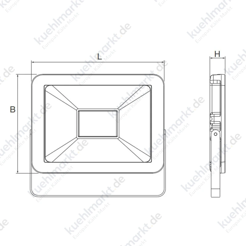 Beghelli SLIM LED-Flutlicht 10W 4000K weiß 86105