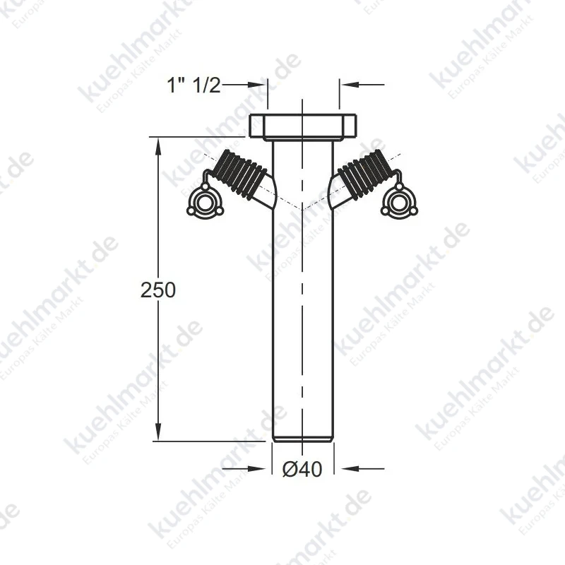 Bonomini Doppel Anschluss für Siphons mit Dichtung 1 1/2 1827AR64B0