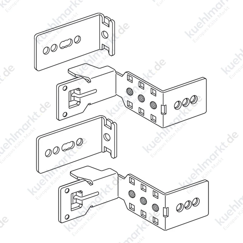 Bticino Paar Halterungen für LDX800/MDX800/HDX Schaltkästen und -schränke 93000/6C