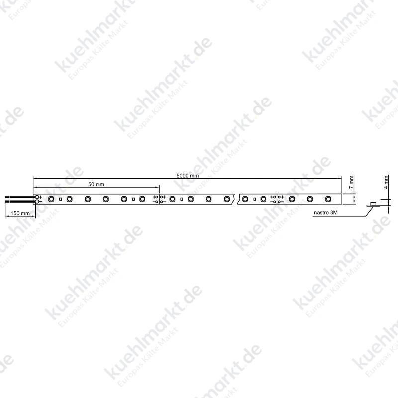 Ledco LED-Lichtbänder 80W 24V 3000K IP68 5 Meter SL125LBC68