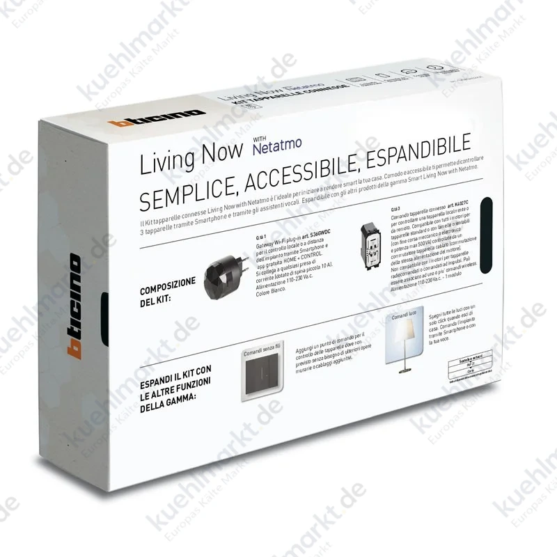 Bticino Living Now Smart Rollläden KIT Weiß SKW3602KIT