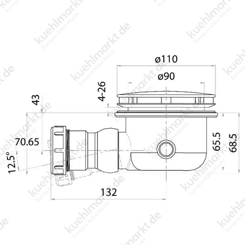 Cgs Duschwannenablauf D 90 mm 1 1/2 chrom ST6590.01NV9
