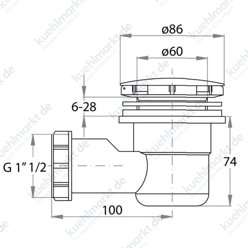 Duschwannenablauf Cgs D 60 mm 1 1/2 chrom ST7660.01