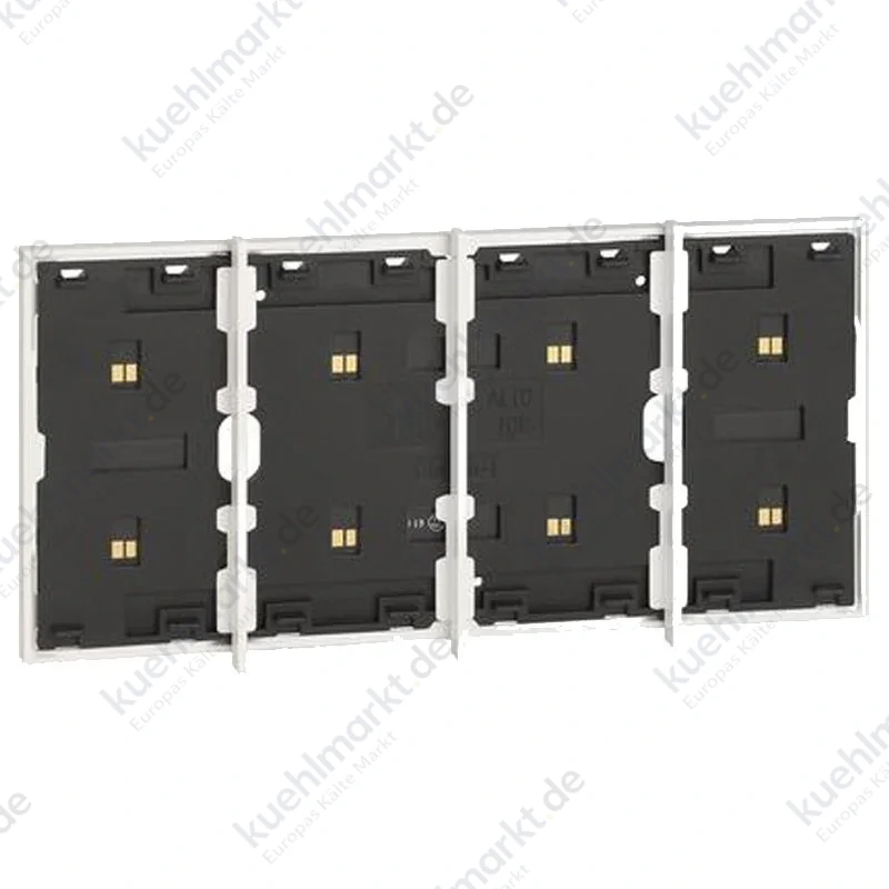 Bticino Living Now elektrischer Rahmen mit 4 digitalen Bedienelementen Weiß KW8103P1