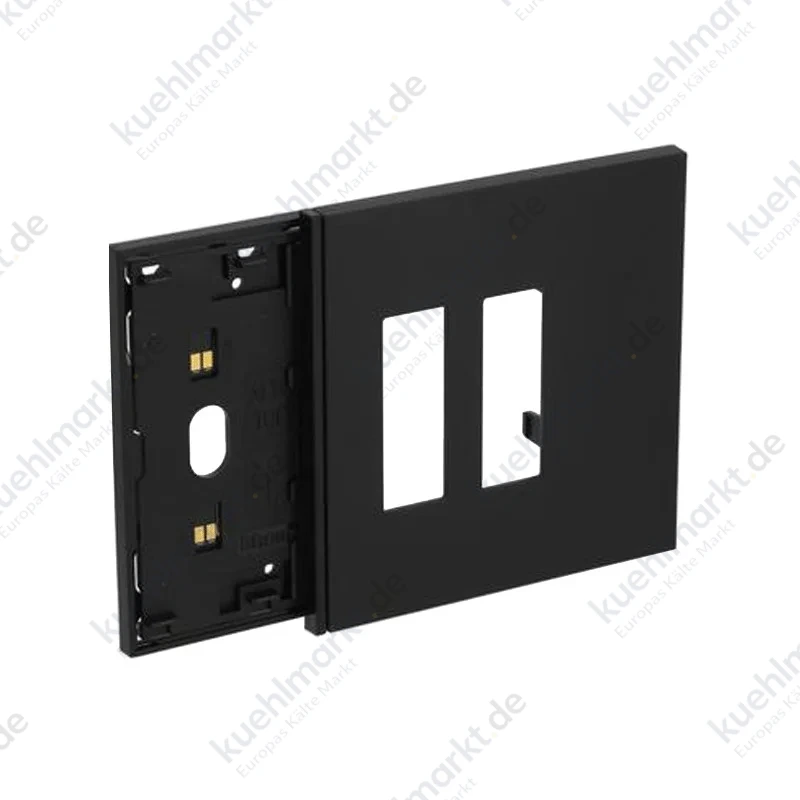 Bticino Living Now elektrifizierter Rahmen mit doppelter Steckdosenabdeckung schwarz  KG8103M02