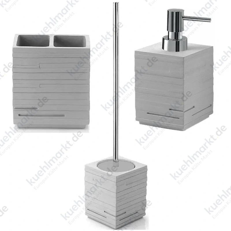 Gedy Quadrotto Bad-Accessoire-Set grau QU33-81-98