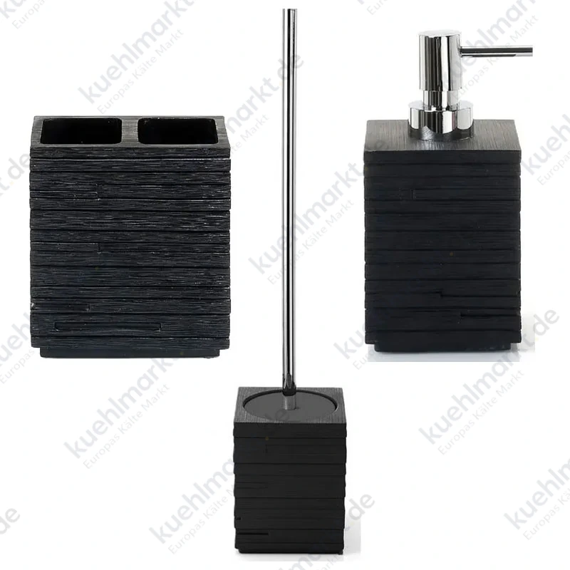 Gedy Quadrotto Bad-Accessoire-Set schwarz QU33-81-98