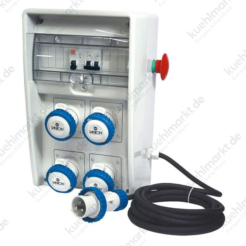 Fanton U250 ASC 3kW Schaltschrank mit 4 CEE-Steckdosen und 2 Sicherungen 74324