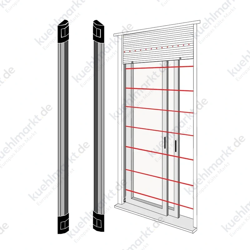 Bentel IR-Infrarotbarriere für Türen und Fenster 1 Meter BAR100N