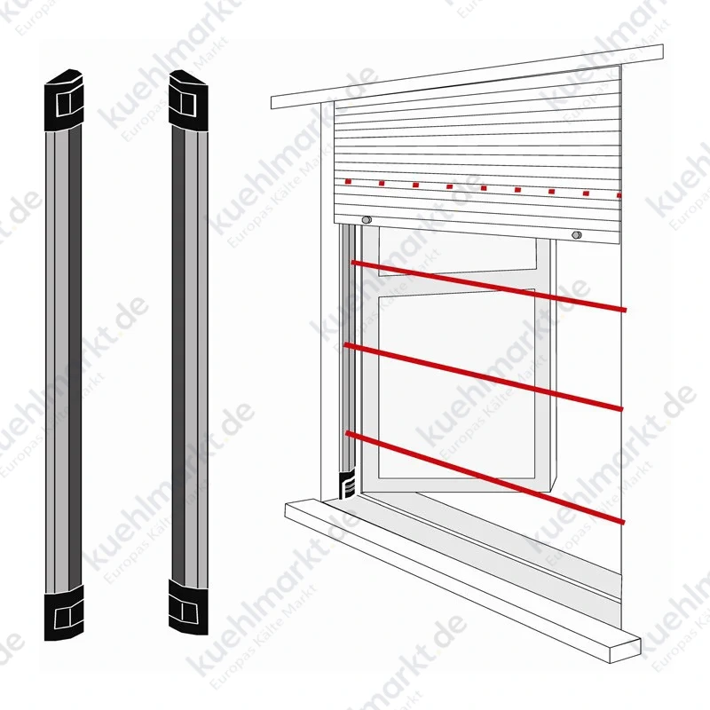 Bentel IR-Infrarotbarriere für Türen und Fenster 1 Meter BAR100N