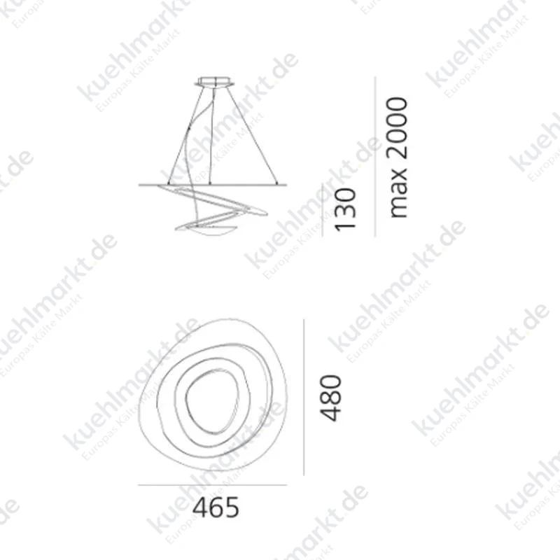 Artemide Pirce Micro Hängeleuchte LED 27W 3000K weiß 1249010A