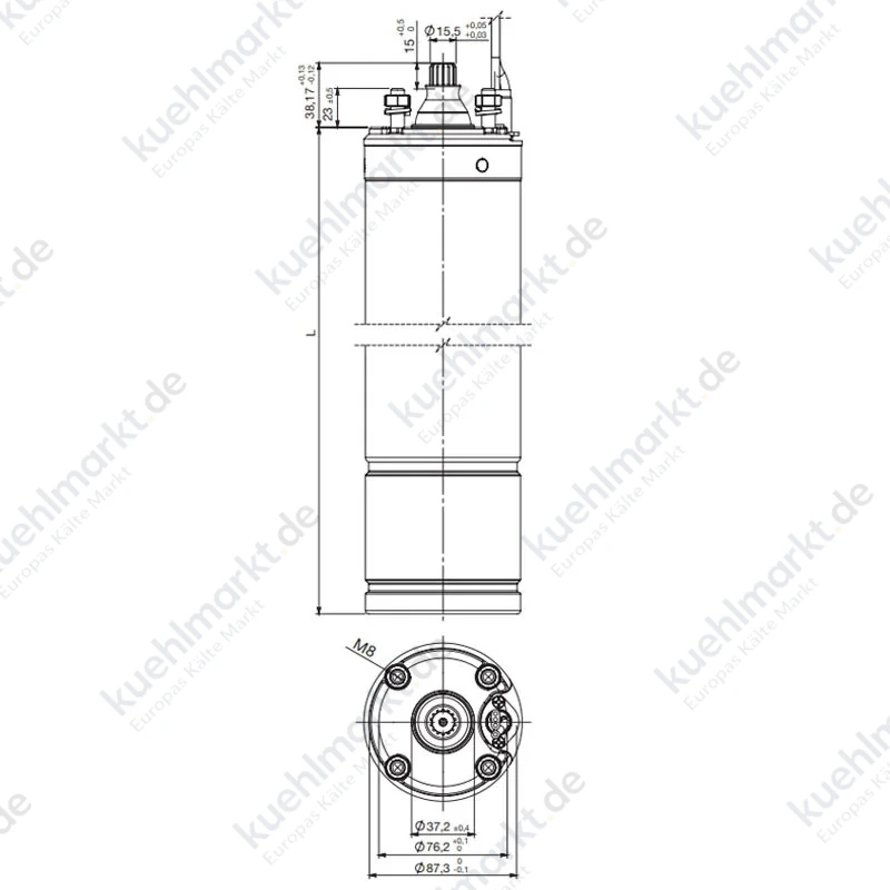 Tauchmotor DAB 4OL 3.0KW 4" Drehstrom 400V 60167644