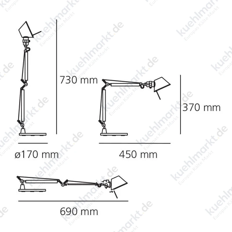 Artemide Tolomeo Micro Tischleuchte Blue AS01180055