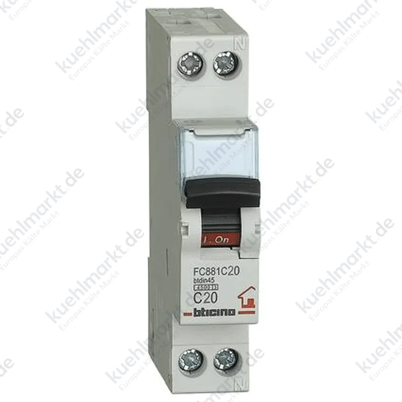 Bticino Leitungsschutzschalter 20A 1+N 4,5 KA FC881C20