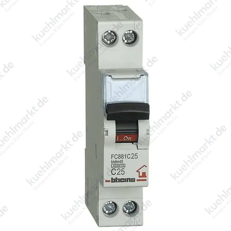 Bticino Leitungsschutzschalter 25A 1+N 4,5 KA FC881C25