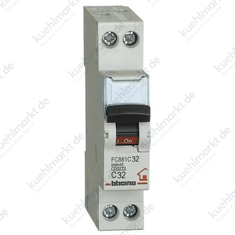 Bticino Leitungsschutzschalter 32A 1+N 4,5 KA FC881C32