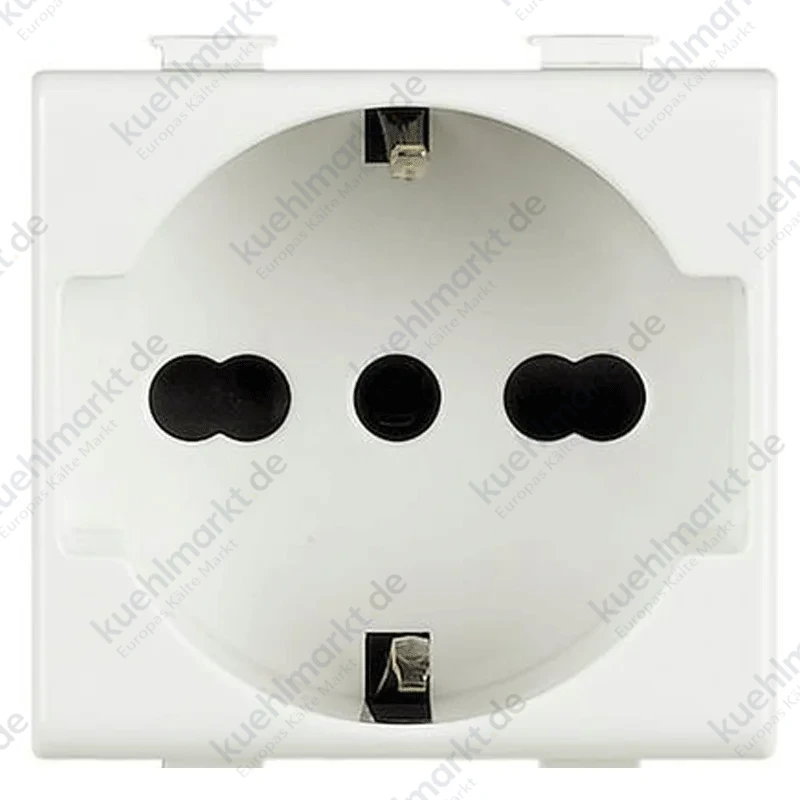 Bticino Matix 10/16A 250V 2P+E Schuko-Steckdose Weiß AM5440/16