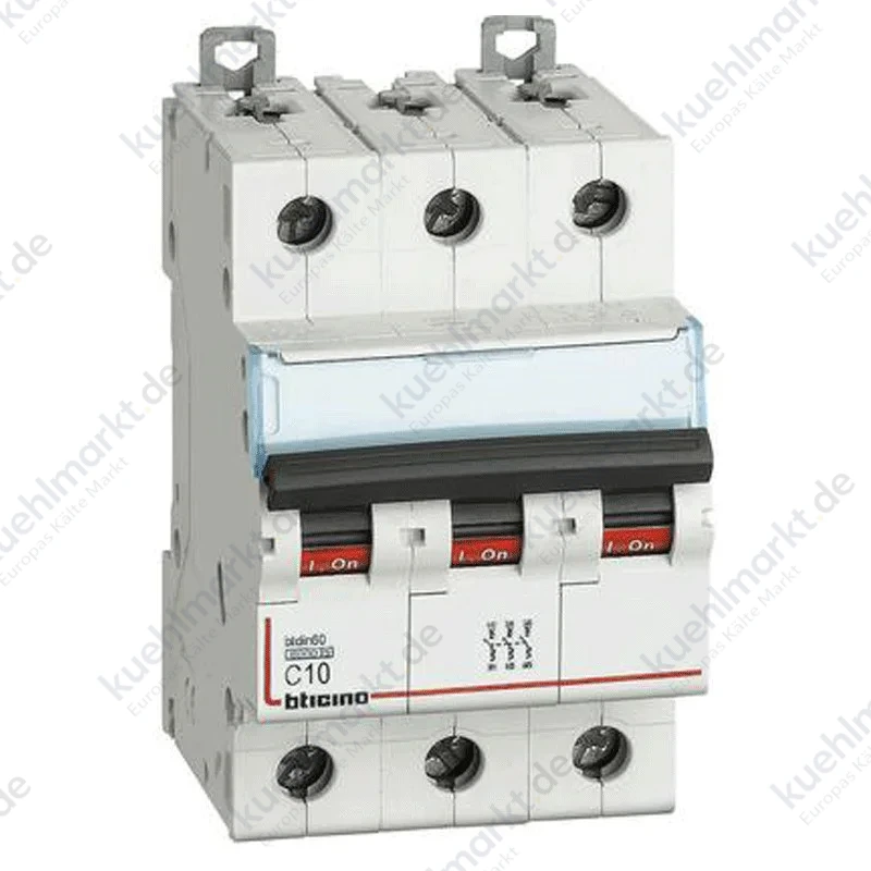 Bticino Leitungsschutzschalter 3-Polig 10A Kurve C 6kA FN83C10