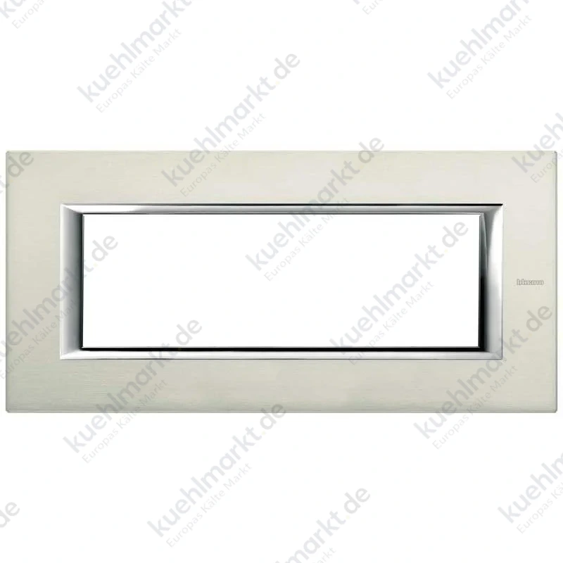 Bticino Axolute Platte 6 Module Gebürstetes Aluminium HA4806XC