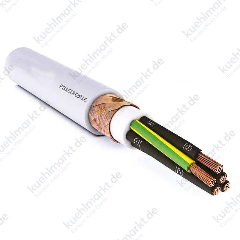 Mehradriges geschirmtes Kabel FG16OH2R16 5 x 1,5 qmm 0,6/1kV G/V