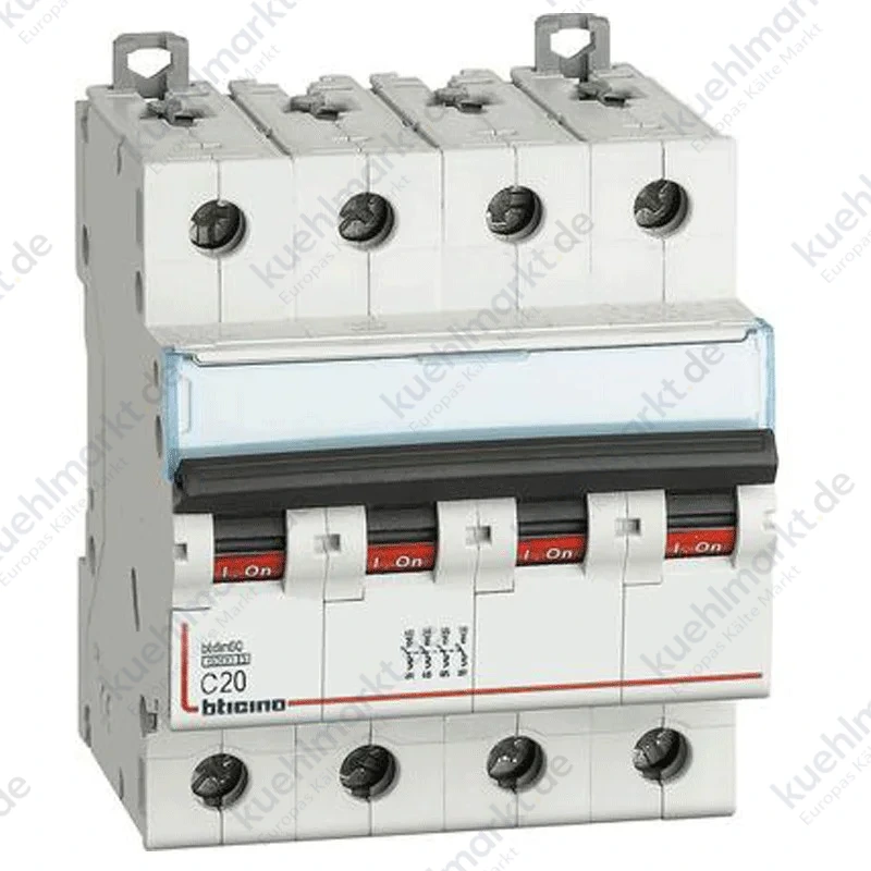 Bticino LS-Schalter 4-polig 20A 6kA Kurve C FN84C20