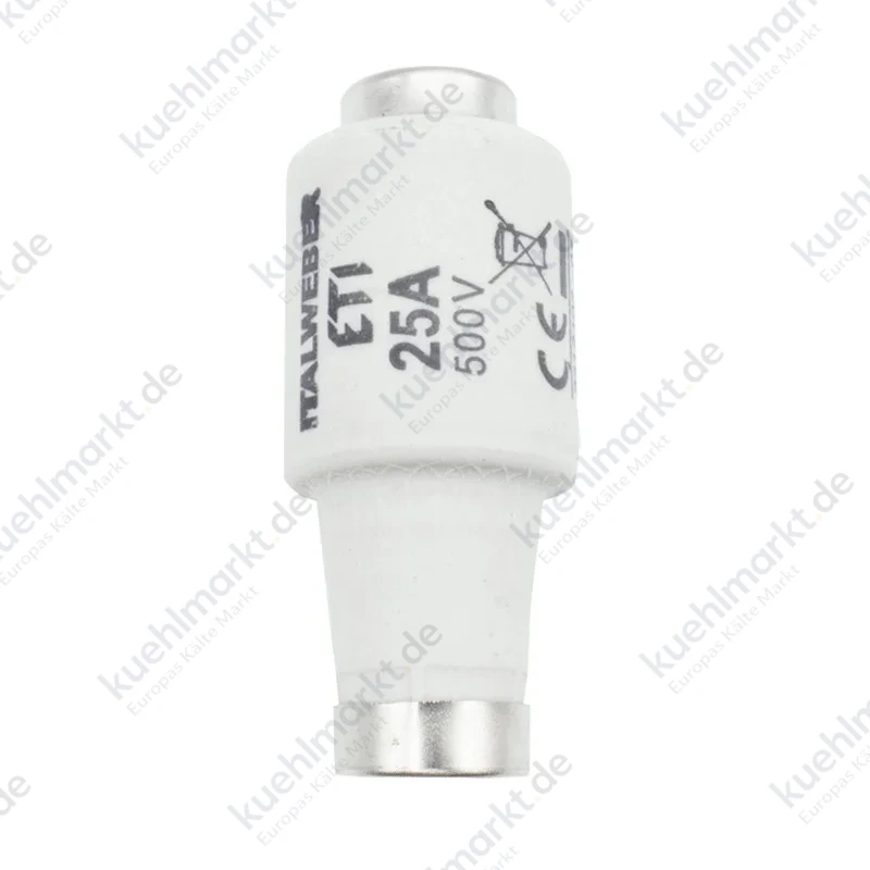 Diazed Italweber DII Sicherungsteilung E27 flinke Biegung 25A 500V 1221025