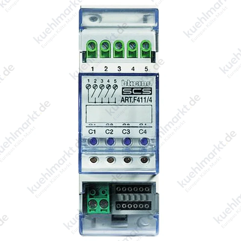 Bticino Stellantrieb mit 4 unabhängigen Relais 2 DIN-Module F411/4