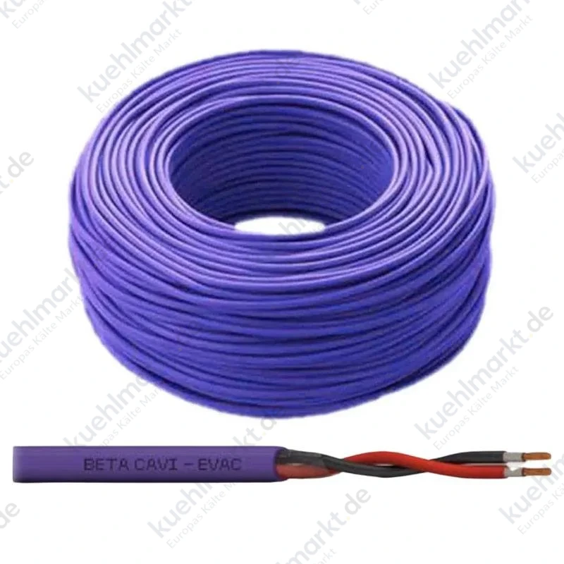 Beta Cavi Brandschutzkabel 2x1.5 mmq LSZH Mantel lila 100m