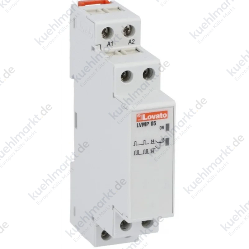 Lovato Umschaltrelais 2 Ausgänge AC-DC Spannungsversorgung 24-48VDC 24-240VAC