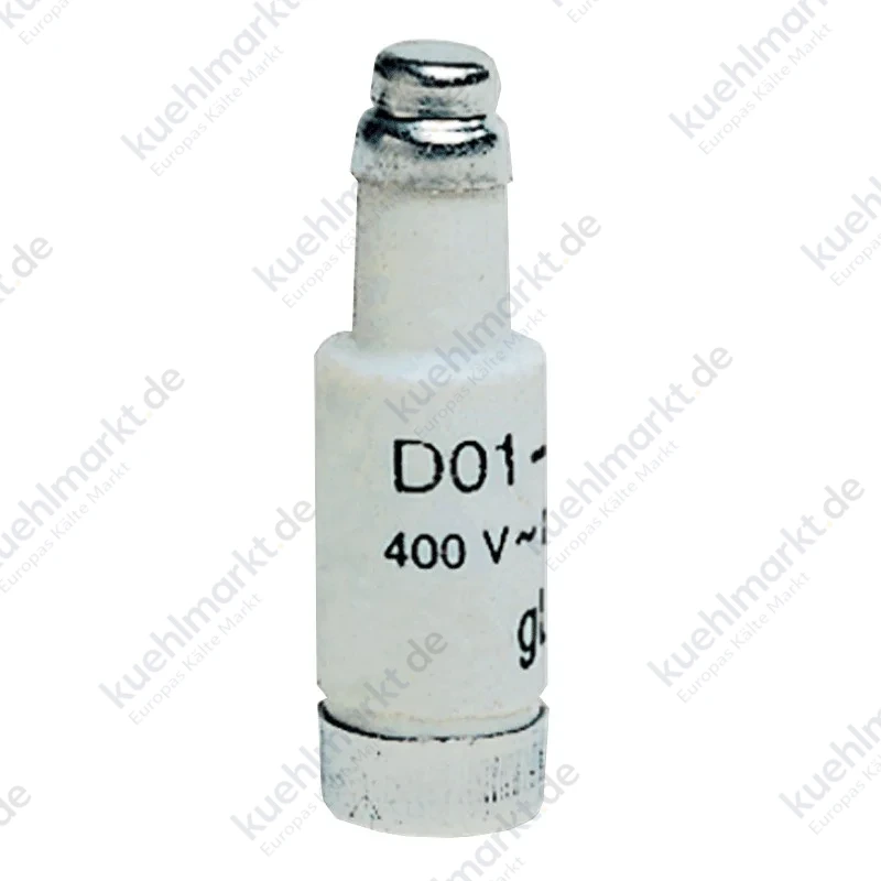 Gelöschte Sicherung Italweber D01 Teilung E14 flink 6A 400V 1310006