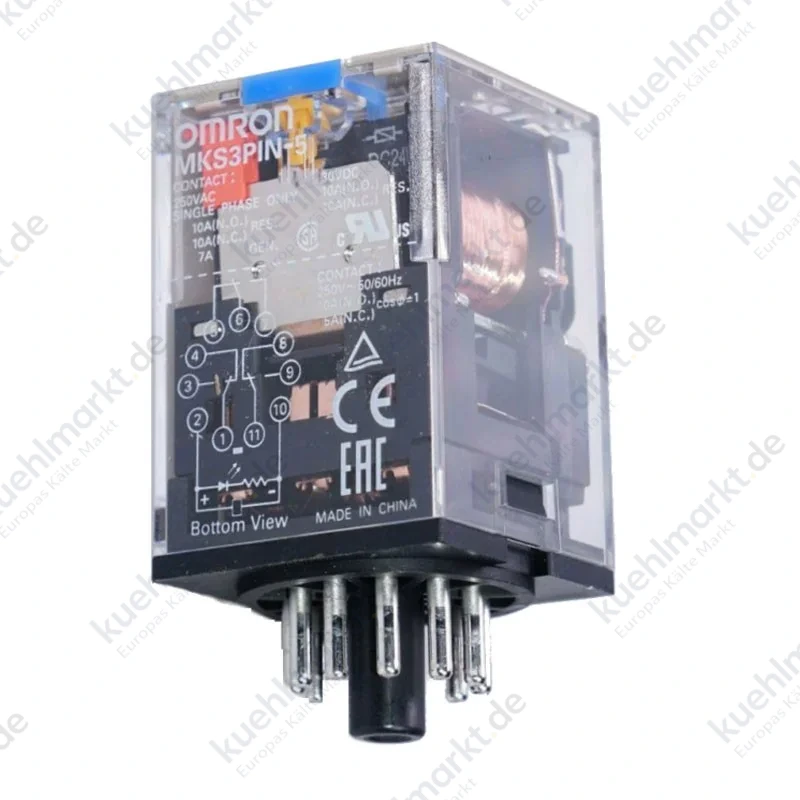 Omron Kontaktrelais 3-polig 230VAC LED MKS3PIN5AC230-24
